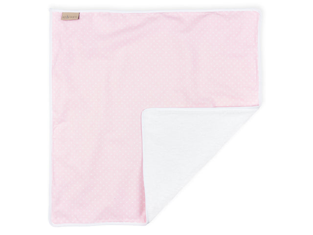 Matelas à langer pois blancs sur rose