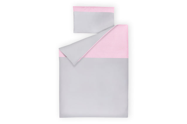 Sengetøj sæt almindelige grå hvide prikker på pink