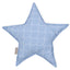 Coussin étoile demi-cercles blancs sur bleu pastel