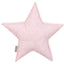Coussin étoile demi-cercles blancs sur rose pastel