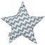 Sternkissen Chevron hellgrau und mint