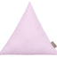 Tissu triangle pois blancs sur rose