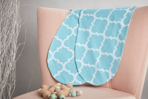 Nursing pillow cover Moroccan clover turquoise