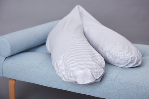 qualitäts Stillkissen Karo grau