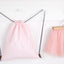 Sac de sport petites feuilles rose sur blanc