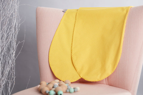 Nursing pillow cover white dots on yellow