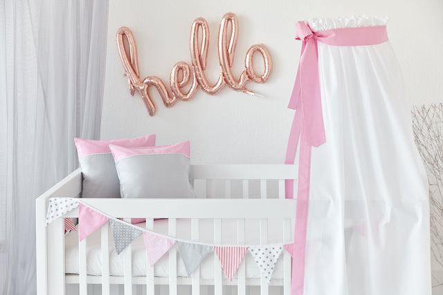 Bed canopy plain pink