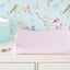 Housse matelas à langer compensée pois blancs sur rose