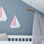 Voilier pois blancs sur rose corail
