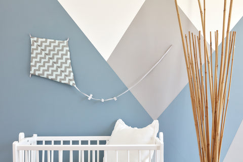 Air kite Chevron light grey and mint