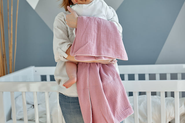 Baby blanket muslin pink