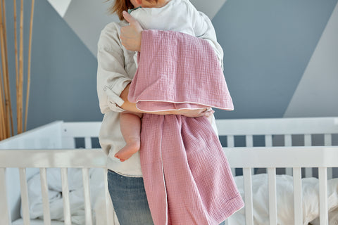 Baby blanket muslin pink