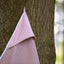Cape de bain pois blancs sur rose corail piqué gaufré rose