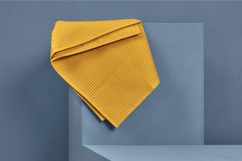 Baby blanket waffle piqué mustard