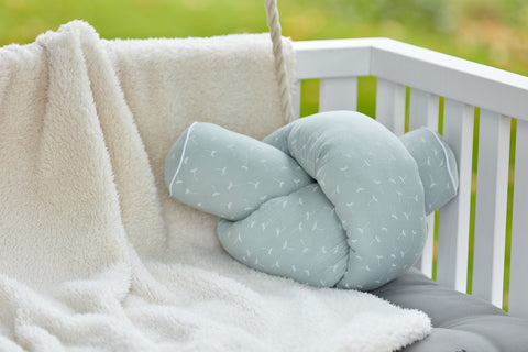 Changing table border muslin mint dandelions