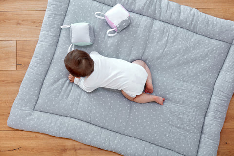 Crawling blanket muslin grey dandelions