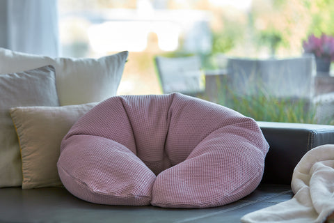 quality nursing pillow waffle piqué pink