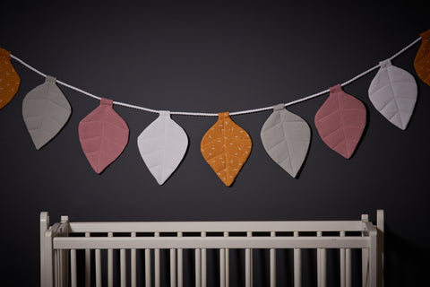 Bunting muslin mustard grey pink