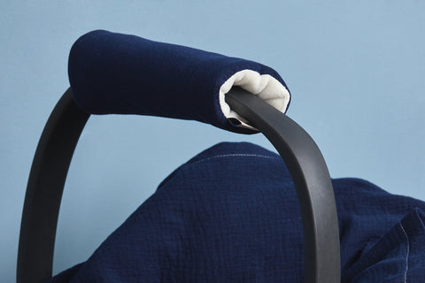 Arm protector baby seat muslin dark blue