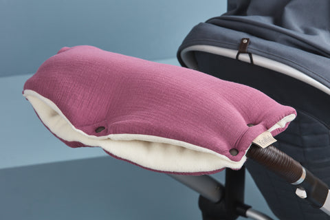 Stroller muff muslin purple