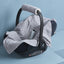 Couverture bébé pour porte-bébé été mousseline gris ancre