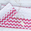Bettwäscheset Uniweiss Chevron magenta