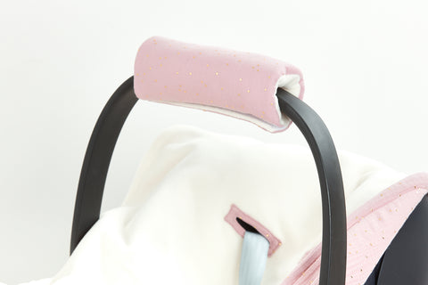 Arm protector baby seat muslin golden dots on pink