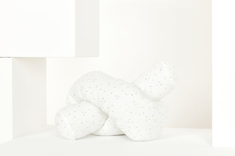 Changing table border muslin golden dots on white