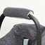 Protège-bras siège bébé mousseline pois dorés sur gris