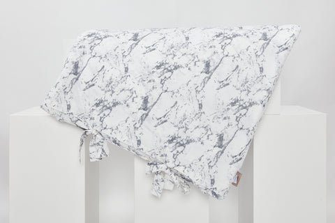 Cover for changing table pad white marble