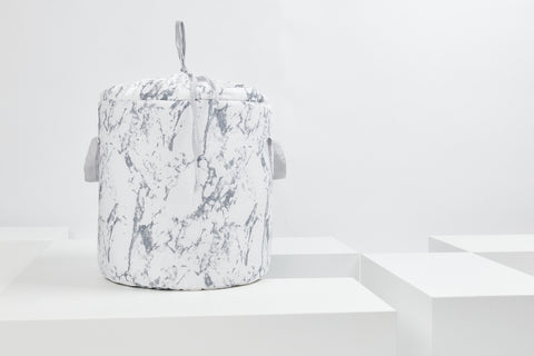 Toy basket white marble