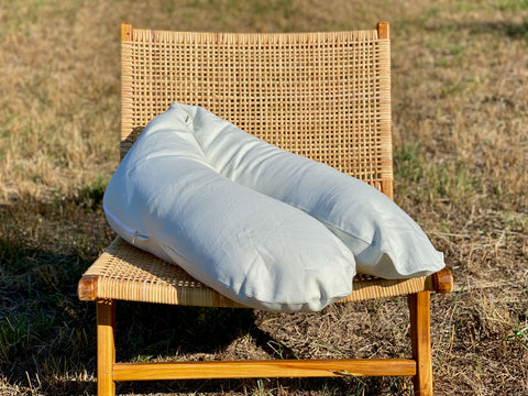 Nursing pillow cover linen light green white