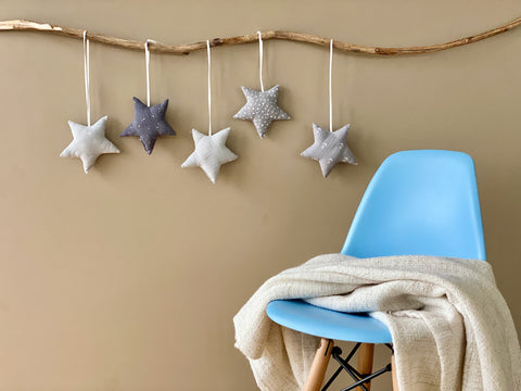 Fabric Stars Grey Dots Anchor