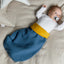 Strampelsack Herbst Winter Musselin blau