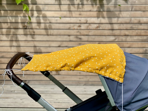 Sun sail muslin yellow dandelions