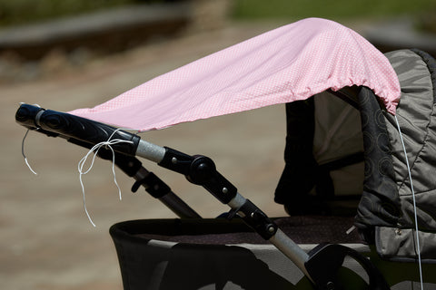 Tendalino puntini bianchi su rosa corallo