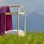 Ciel de lit en mousseline violette