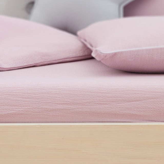 Fitted sheet double crepe pink