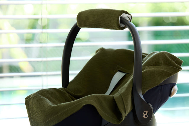 Manta para silla de coche de bebé Verano Doble Crepe Verde Otoño