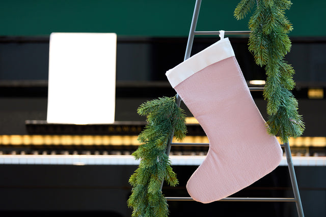 Christmas socks double crepe pink