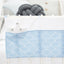 Betttasche weiße Halbkreise auf Pastelblau
