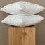 Housse de coussin mousseline matelassée blanche