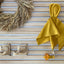 Doudou double crêpe jaune moutarde