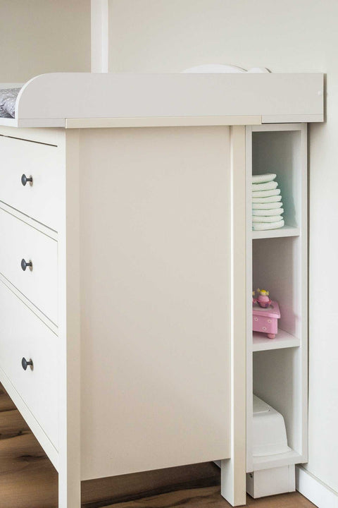 ikea wickeltisch aufbewahrung Stauraumregal WIC123-12 für Wickeltisch passend für Wickelaufsatz für IDANÄS und HEMNES