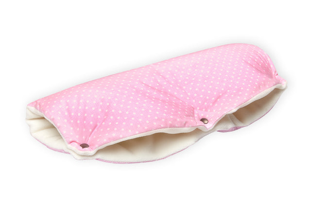 Stroller Muff White Dots on Pink