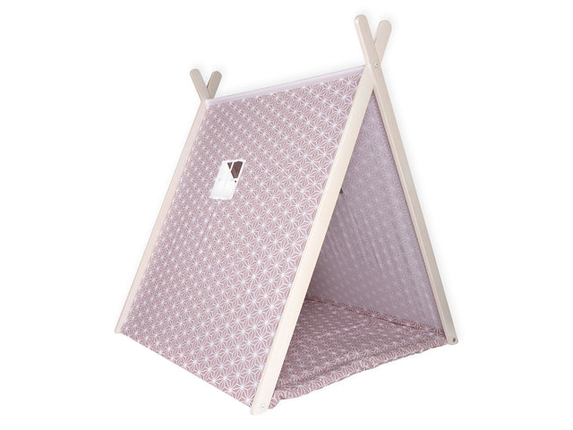 Play tent white diamante on cameo pink
