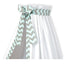 Ciel de lit chevron gris clair et menthe