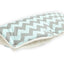 Kinderwagenmuff Chevron hellgrau und mint