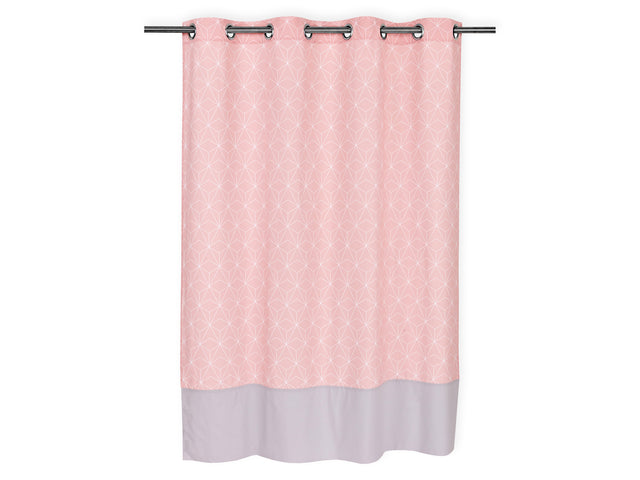 Curtains white thin diamante on dusky pink