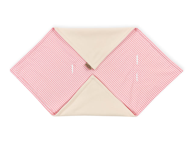 Decke für Babyschale Winter Streifen rosa
